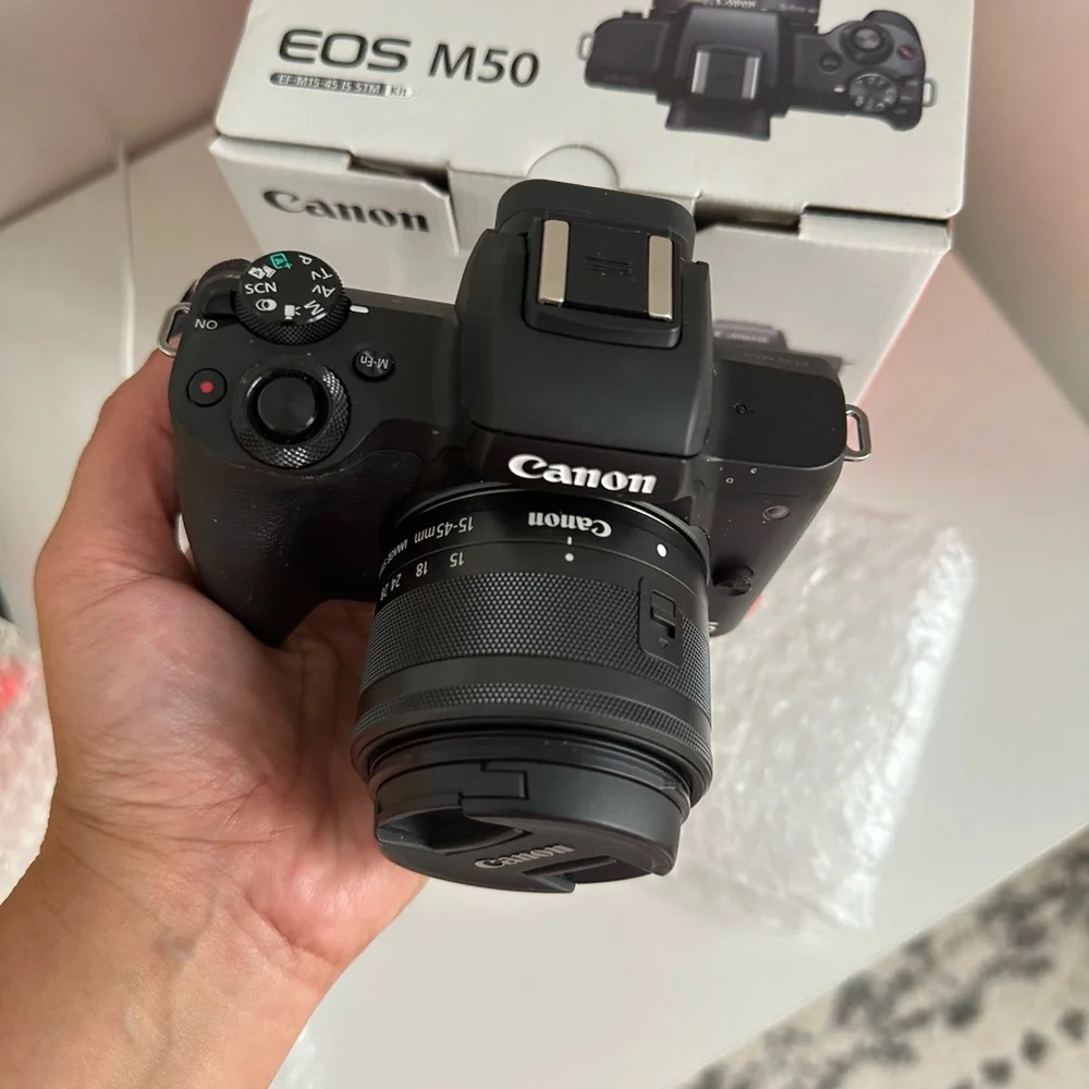 Canon EOS M50 Mirrorless Camera Bundle | Like New | Lens + Mount Adapter
